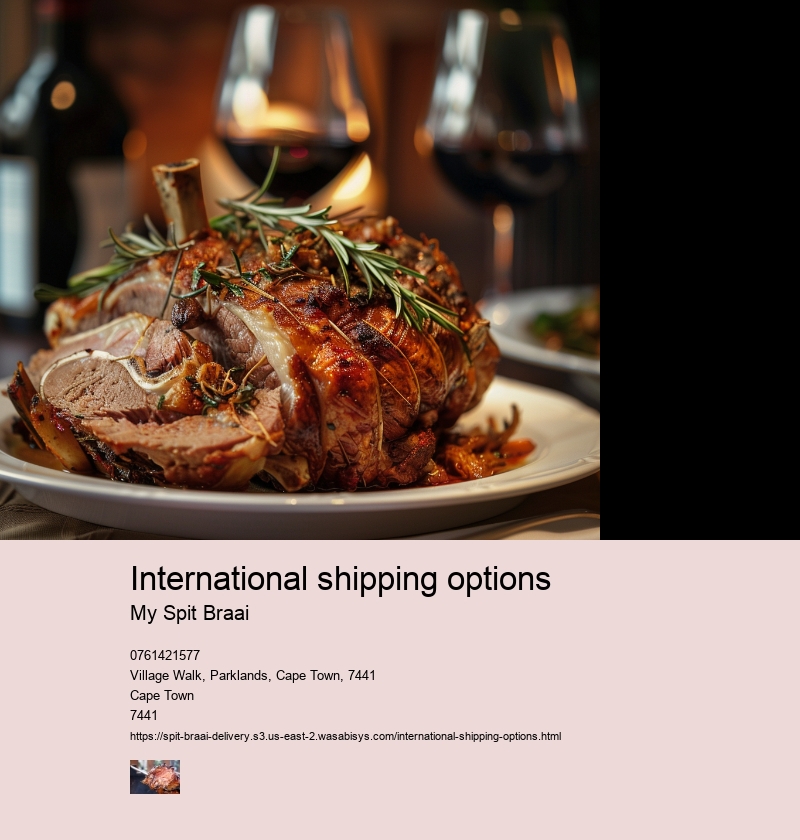 International shipping options