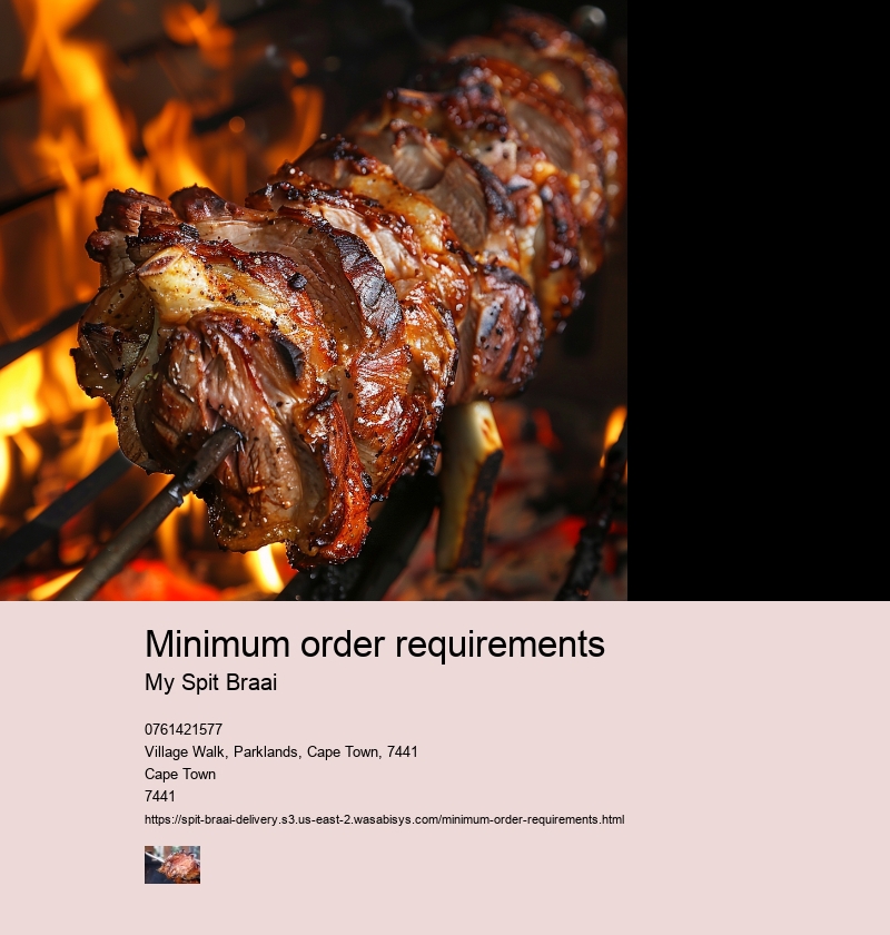 Minimum order requirements